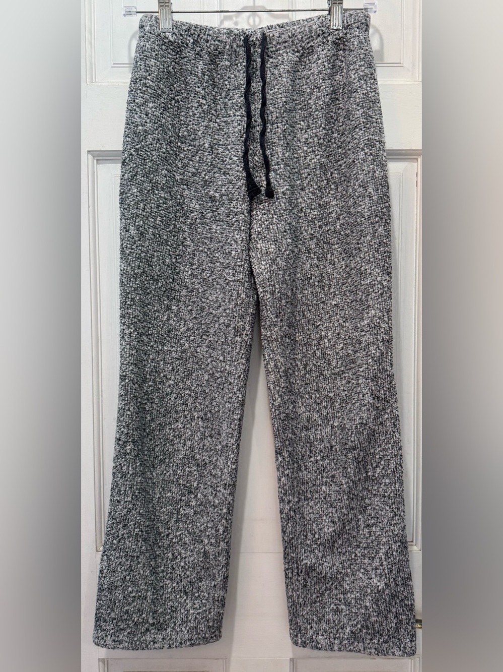 Jaclyn Intimates Black Marbled Lounge Pants with Drawstring Size Small